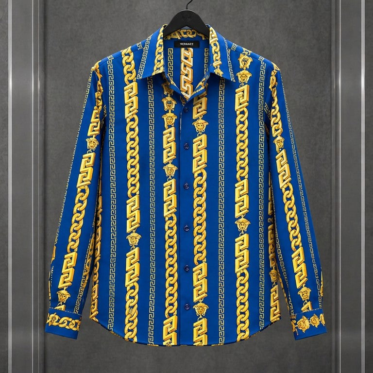 Silk Medusa Chain Long Sleeve Shirt — foto 1
