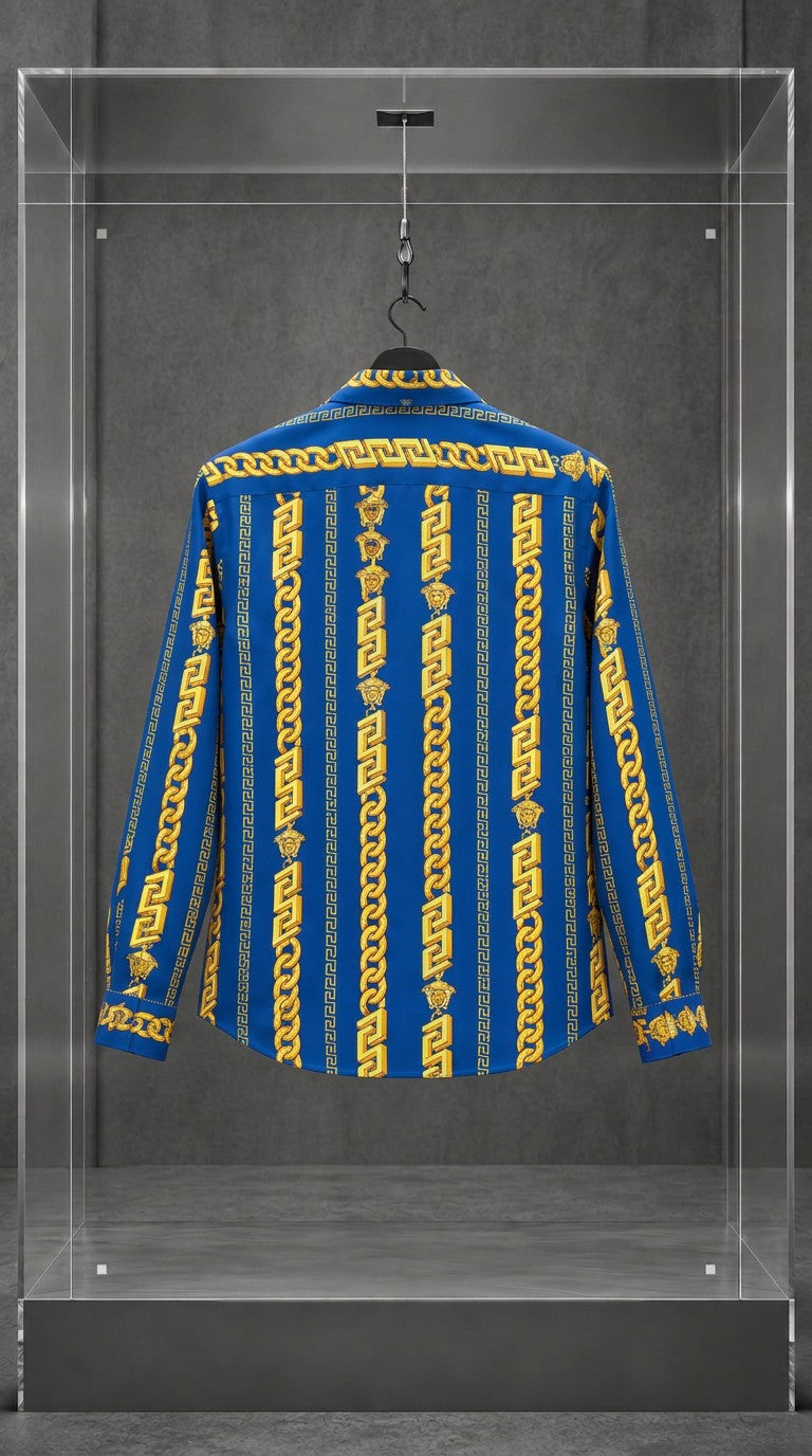 Silk Medusa Chain Long Sleeve Shirt — foto 3