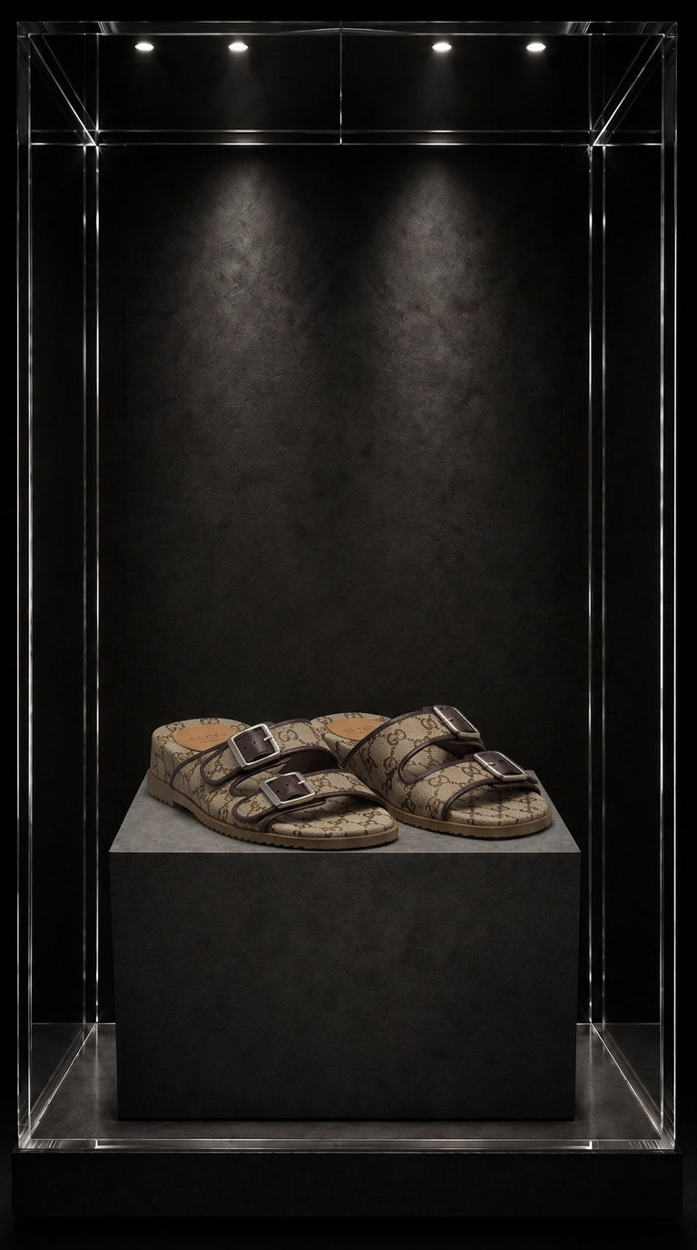 GG Canvas Double Buckle Slide Sandals — foto 1