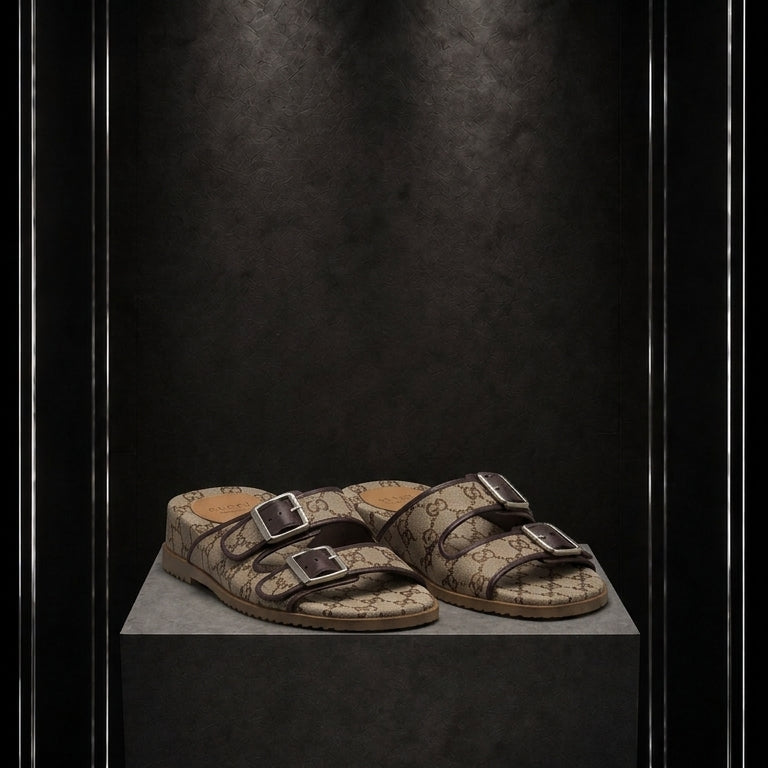 GG Canvas Double Buckle Slide Sandals — foto 1