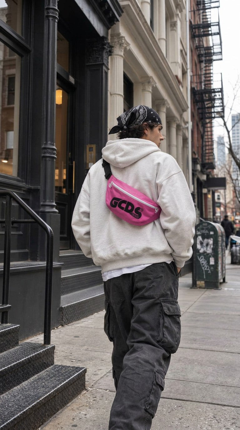 GCDS Mini Pink Crew Belt Bag — foto 3