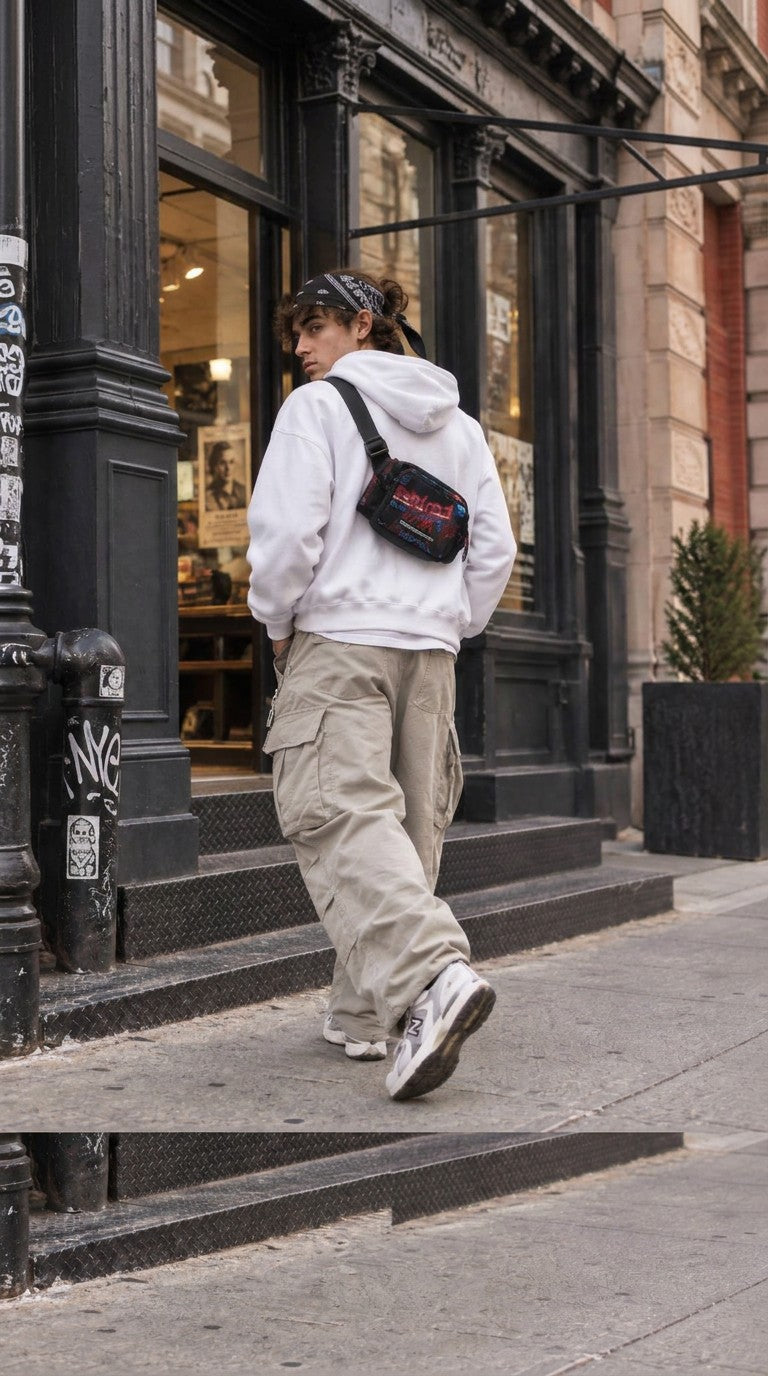 Space Print Logo Patch Belt Bag — foto 3