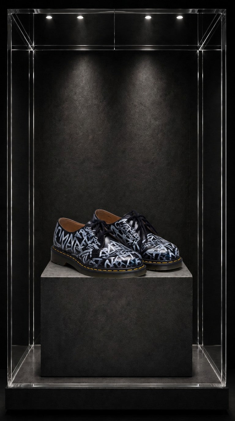 COMME des GARÇONS HOMME DEUX x Dr. Martens 1461 Made in England 'My Energy Comes From Freedom' Graffiti Derby — foto 1