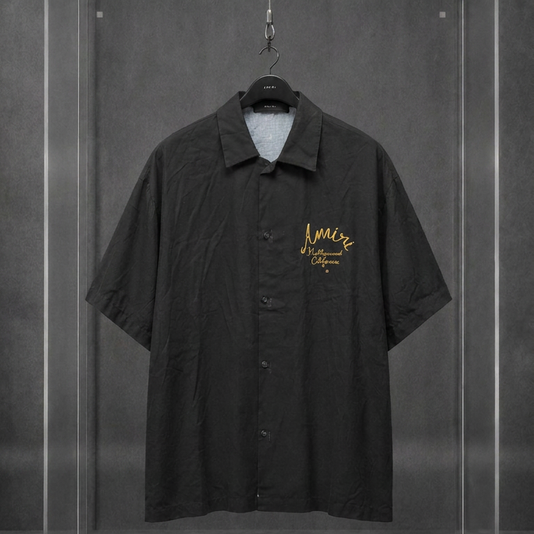 Camisa AMIRI Hollywood Camp Preta