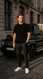 Camiseta Dolce & Gabbana Monograma DG Flocado Preta