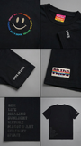 Camiseta Shoe Palace × Gilbert Baker Rainbow Smiley Preta