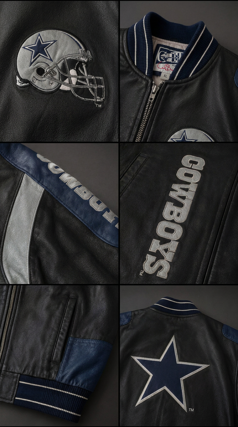 Dallas Cowboys Leather Bomber Jacket