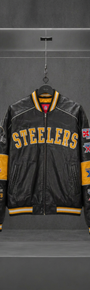 Pittsburgh Steelers Super Bowl Champions Genuine Leather Jacket