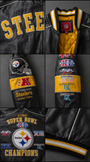 Pittsburgh Steelers Super Bowl Champions Genuine Leather Jacket