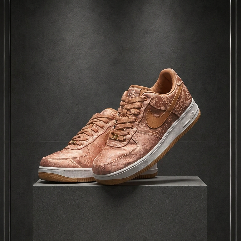 Nike Air Force 1 Low Premium × CLOT “Rose Gold Silk”