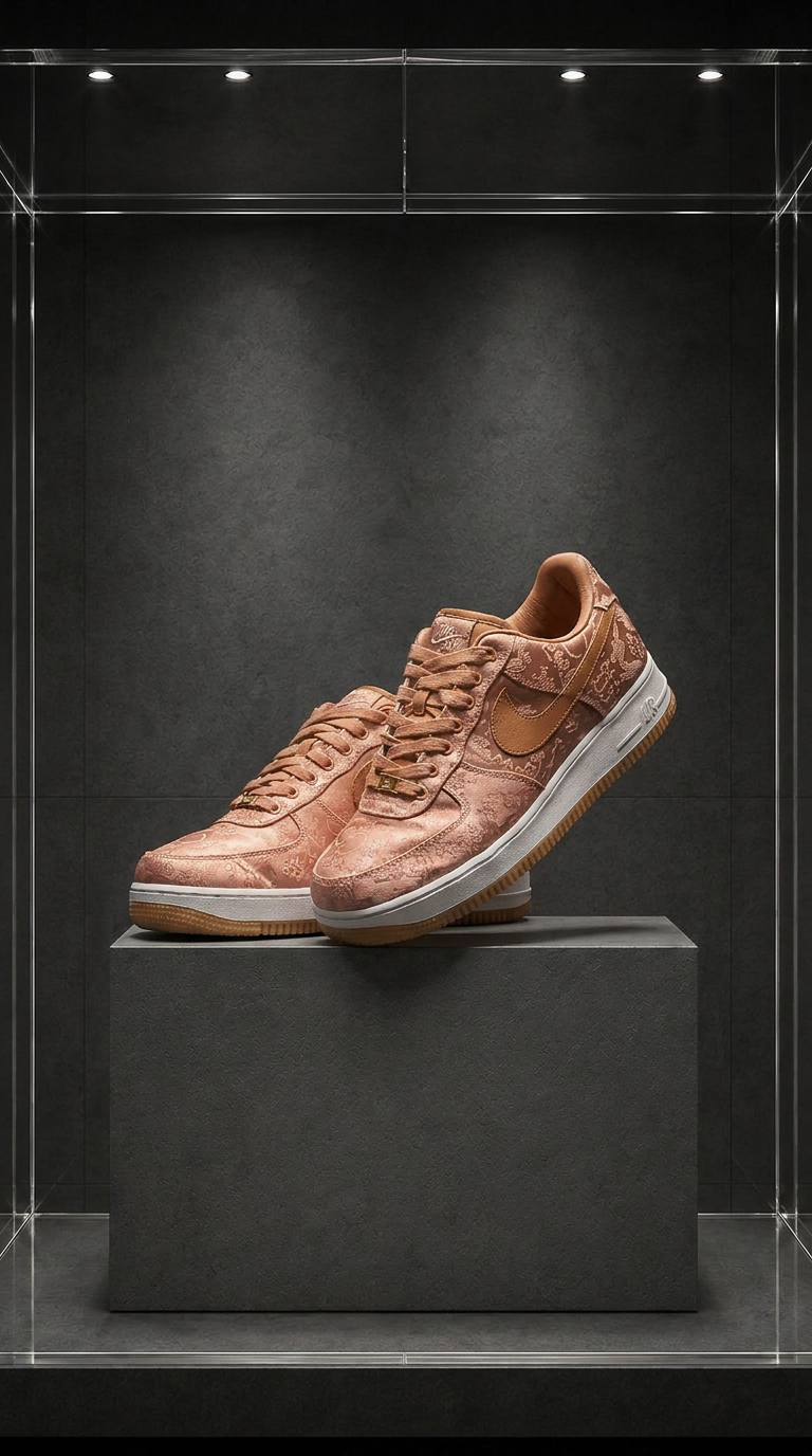 Nike Air Force 1 Low Premium × CLOT “Rose Gold Silk”