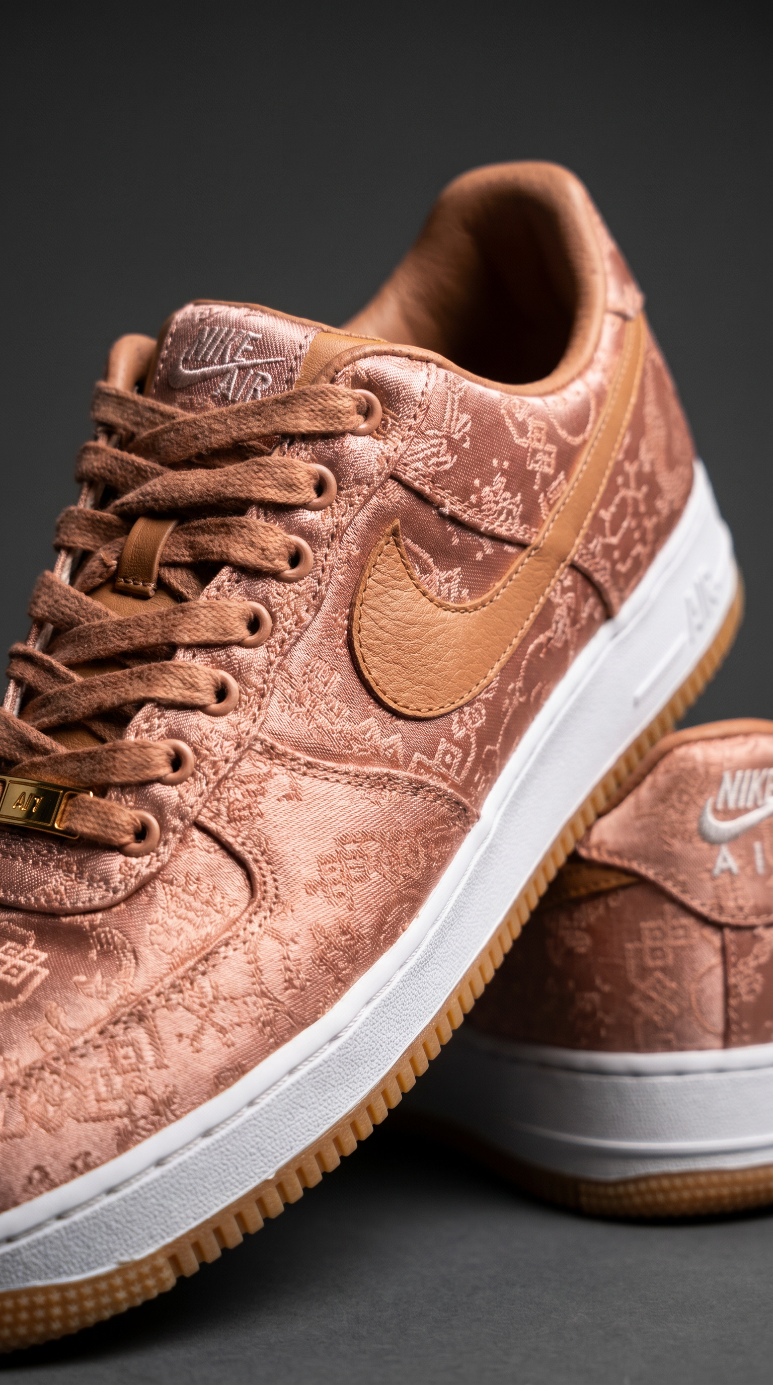 Nike Air Force 1 Low Premium × CLOT “Rose Gold Silk”