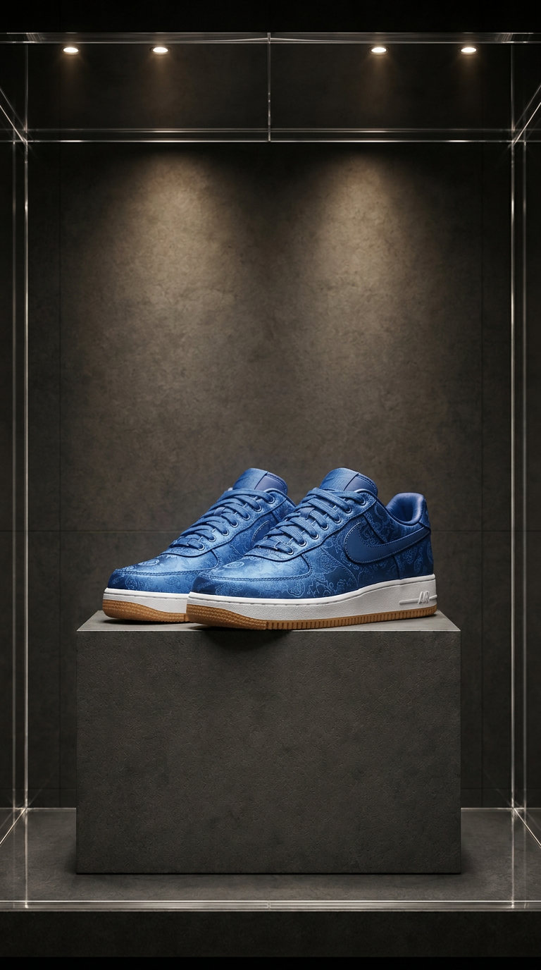 Nike Air Force 1 Low Premium × CLOT “Royale University Blue Silk”