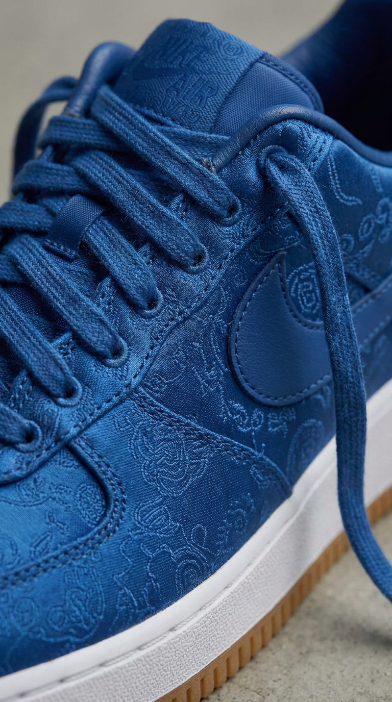 Nike Air Force 1 Low Premium × CLOT “Royale University Blue Silk”
