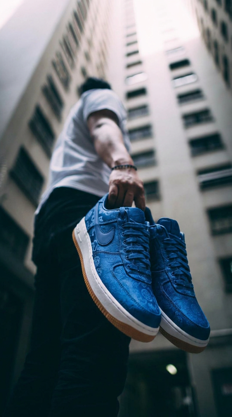 Nike Air Force 1 Low Premium × CLOT “Royale University Blue Silk”