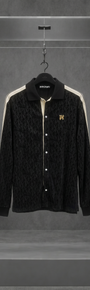 Camisa Palm Angels Monograma Jacquard Preta
