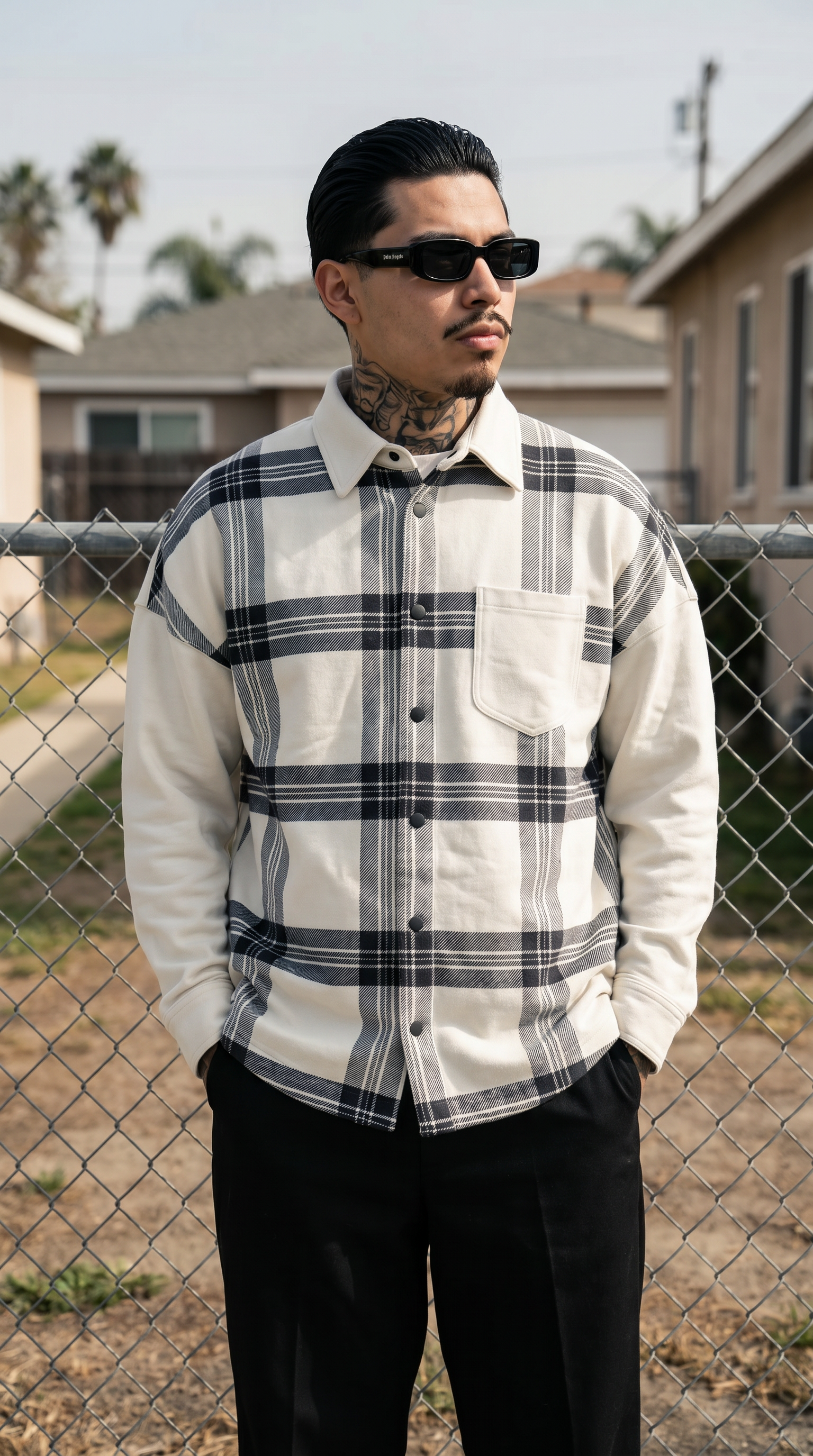 Camisa Overshirt Palm Angels Xadrez FW21