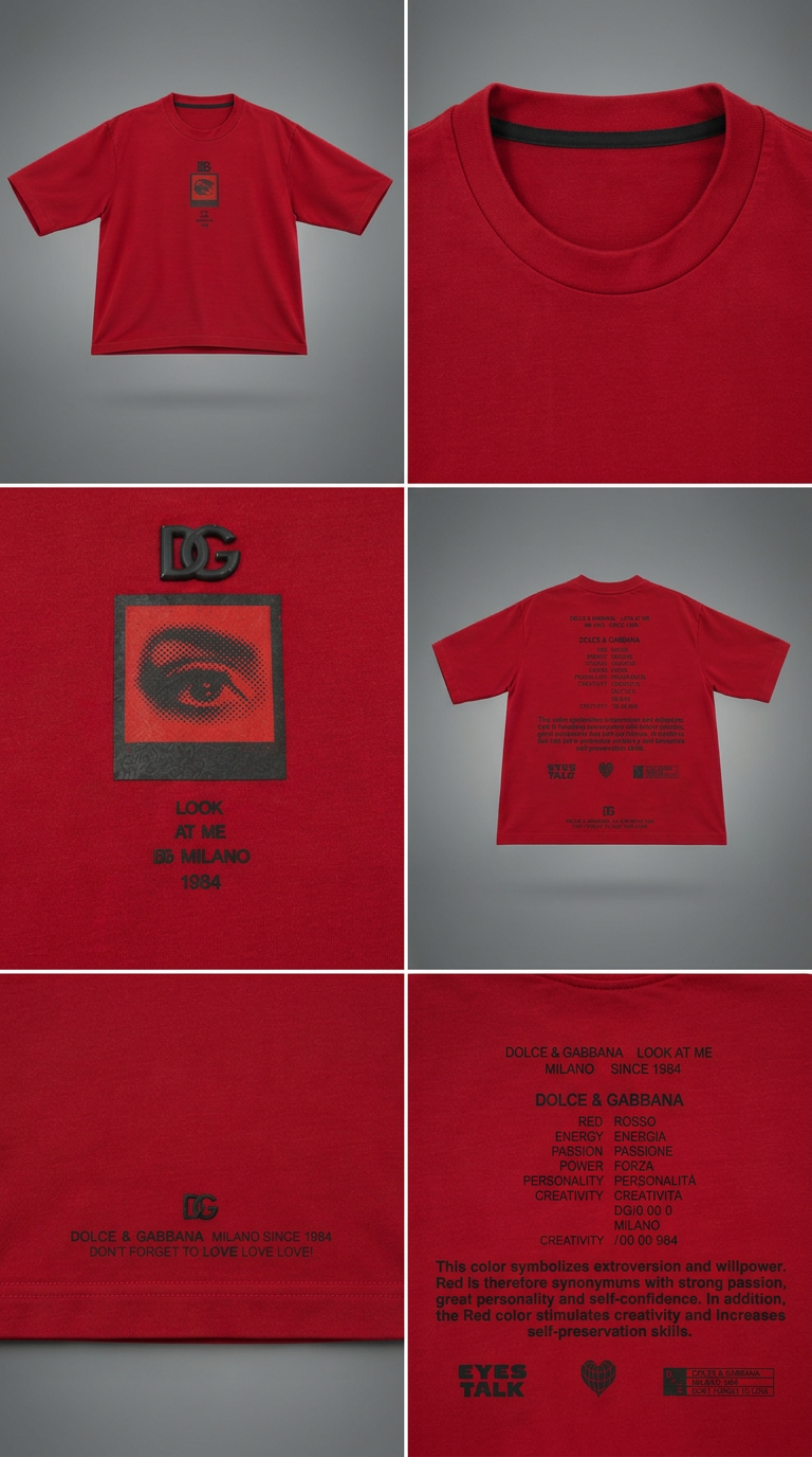 DOLCE & GABBANA 'Eyes Talk / Look At Me' Tee
