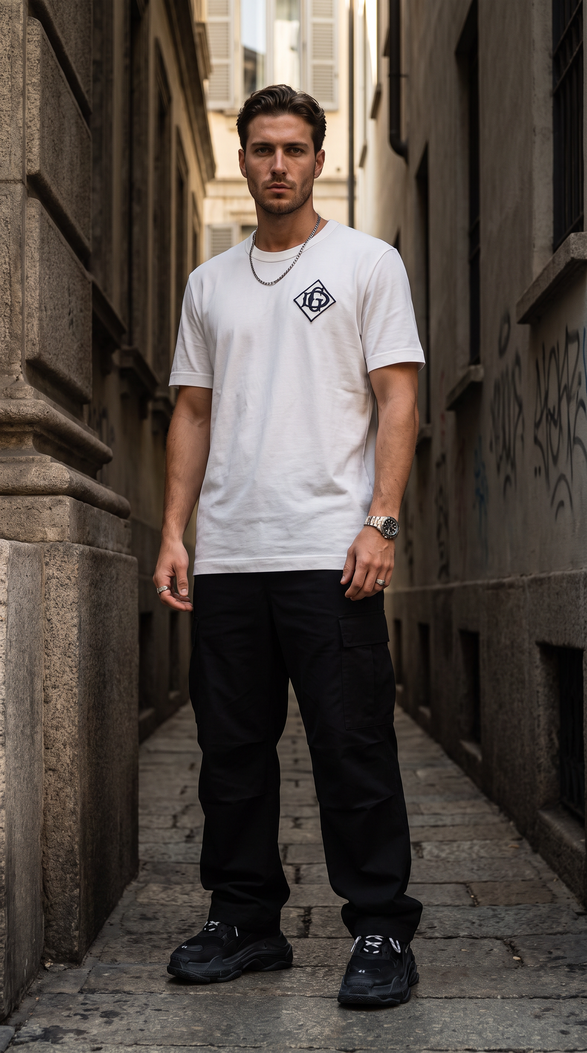 DOLCE & GABBANA Tee com patch DG