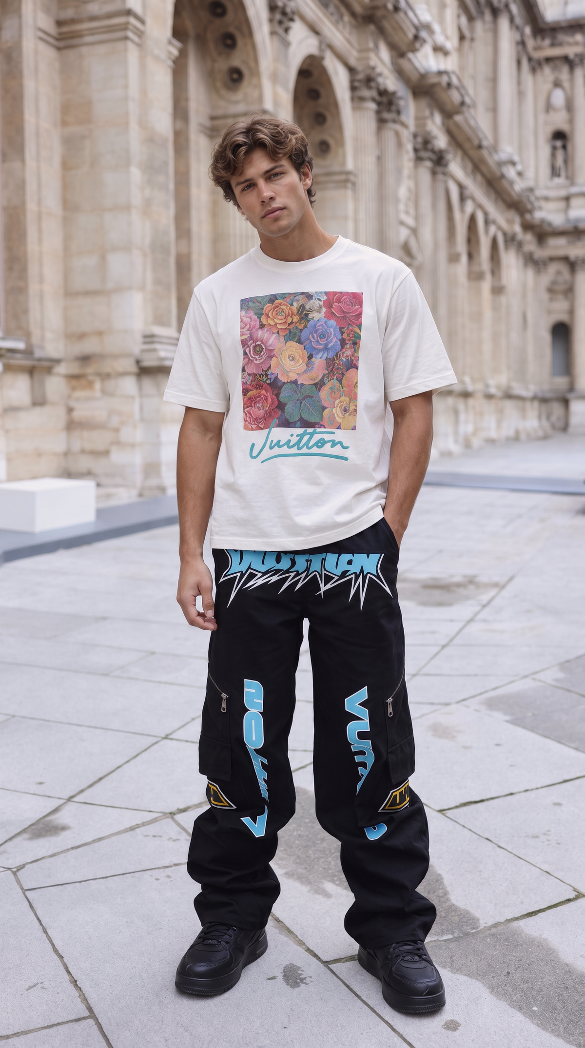 Floral / 'Vuitton' Signature Tee
