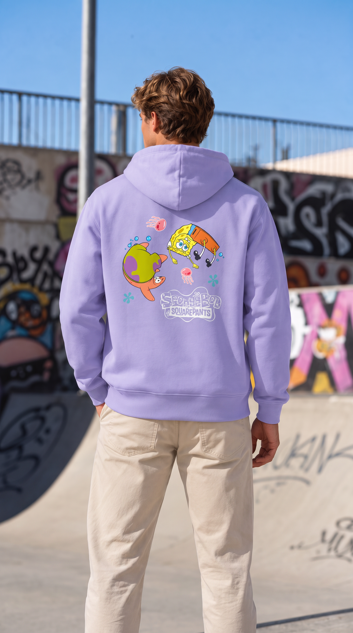 PUMA × SPONGEBOB SQUAREPANTS Graphic Hoodie (lilás) · 2023