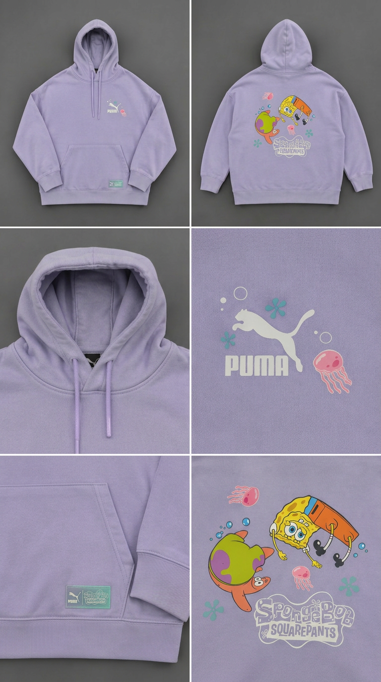 PUMA × SPONGEBOB SQUAREPANTS Graphic Hoodie (lilás) · 2023