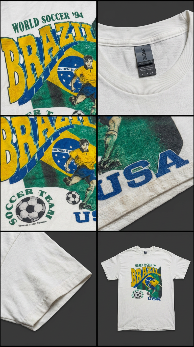 World Soccer '94 Brazil — tee (reprint Gildan)
