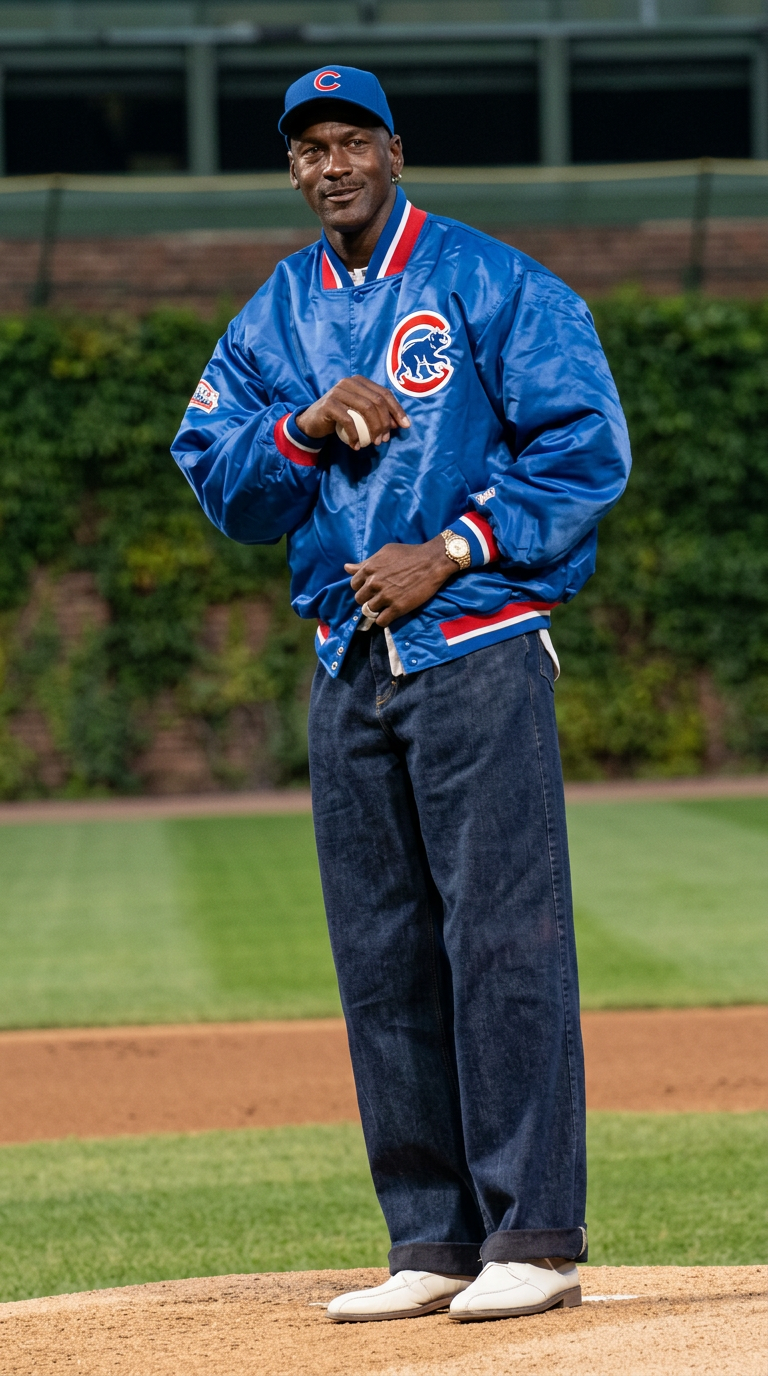 STARTER CHICAGO CUBS AUTHENTIC DIAMOND COLLECTION SATIN JACKET