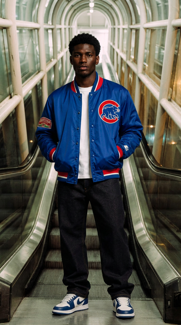 STARTER CHICAGO CUBS AUTHENTIC DIAMOND COLLECTION SATIN JACKET