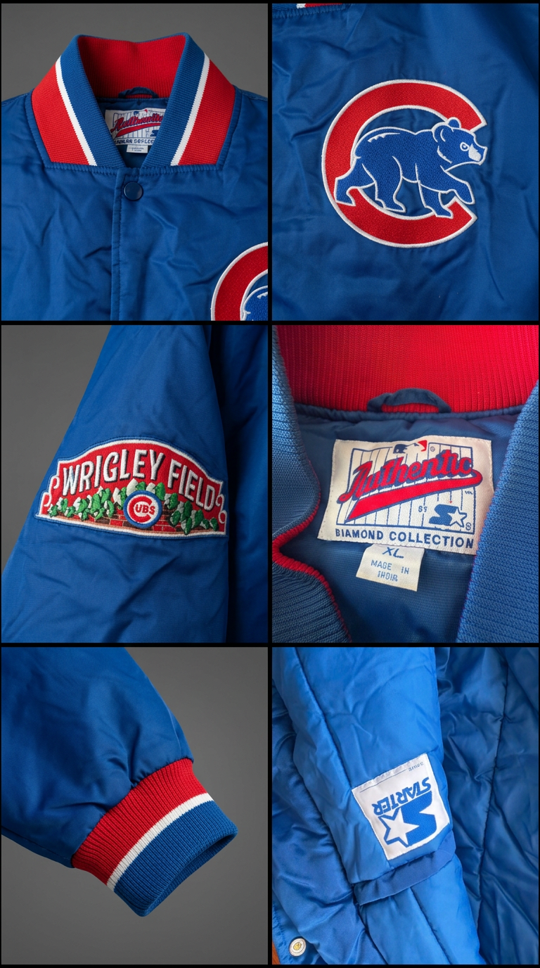 STARTER CHICAGO CUBS AUTHENTIC DIAMOND COLLECTION SATIN JACKET