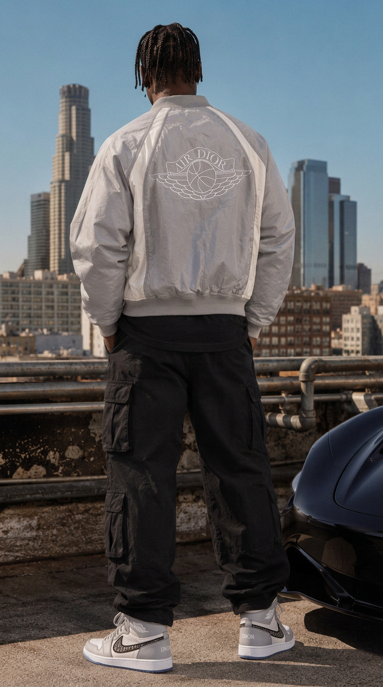 DIOR × AIR JORDAN Air Dior Bomber — GREY