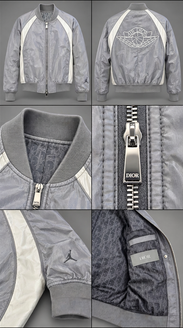 DIOR × AIR JORDAN Air Dior Bomber — GREY