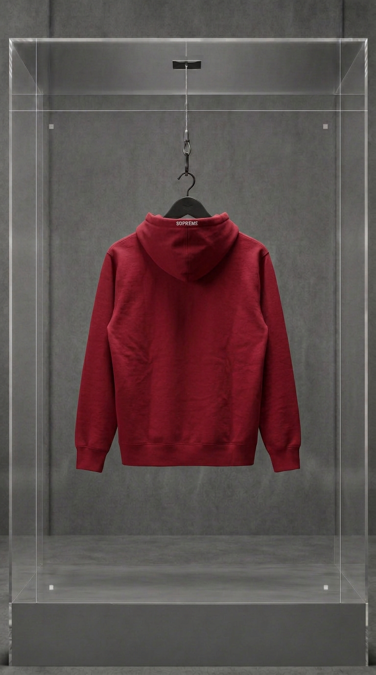 SUPREME × NIKE Leather Appliqué Hooded Sweatshirt
