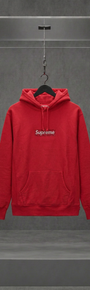 SUPREME × SWAROVSKI Box Logo Hooded Sweatshirt
